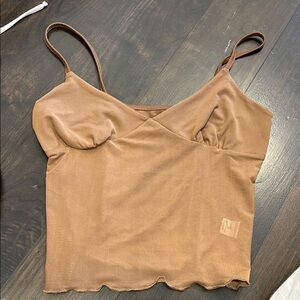 Brown Spaghetti Strap Top